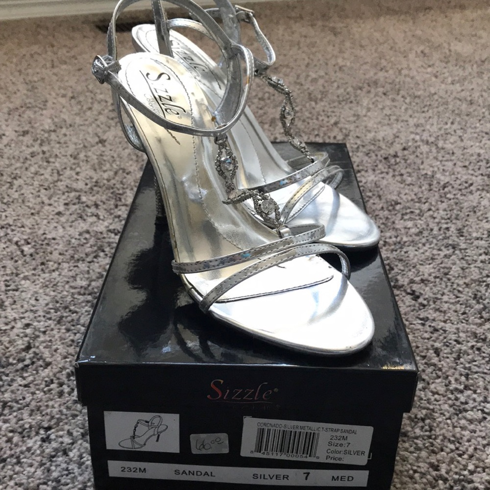 Sizzle Prom shoes with rhinestone heel